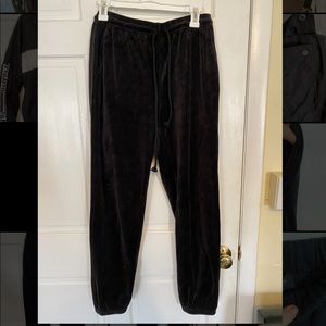 Black Small Juicy Couture velvet joggers!